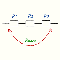 Последовательное соединение сопротивлений