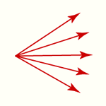 Распространение света - расходящийся пучек